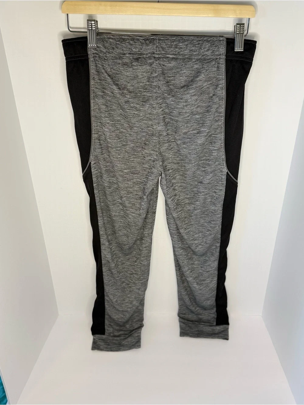 3 Old Navy Boys Large Plus Go-Dry Mesh Pants Athletic- Black & Gray w/ piping